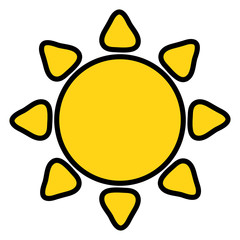 Poster - summer sun hot isolated icon