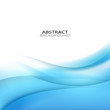 © Nikolas - Abstract wavy blue background. Brochure template, design element