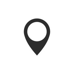 Aufkleber - Pin flat point logo vector illustration. Gps pointer mark. Location map icon on white background