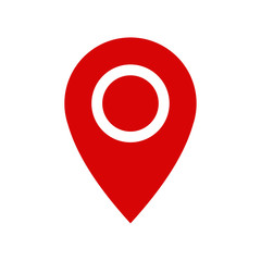 Aufkleber - Pin flat point logo vector illustration. Gps pointer mark. Location map icon on white background