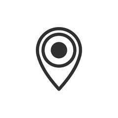 Aufkleber - Thin line google map. Pin point logo vector illustration. Gps pointer mark. Location icon on white background