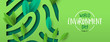 Environment Day banner of green cutout fingerprint
