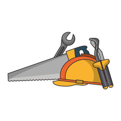 Wall Mural - tools set collection workshop icons cartoon