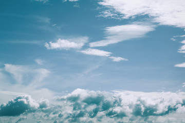 Wall Mural - retro clouds sky background white fluffy cloudscape nature background retro color style
