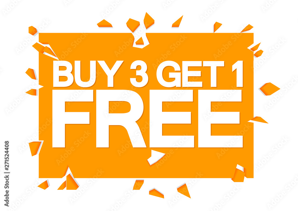 BUY 3, get 1 FREE!! GOBBLE, GOBBLE SALE buy 3 get 1 free sale banner template brush design Stock  main image 2