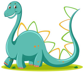 Naklejka dinozaur sztuka zwierzę kreskówka trawa