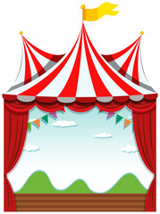 Canvas Print - An isolated circus banner