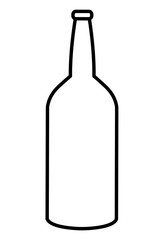 Poster - brown bottle icon cartoon isolated black and white