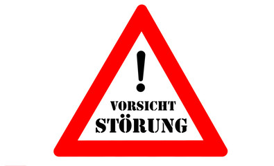 Poster - Störungswarnung