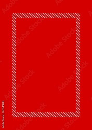 Fashionable Frame Red Color Flat Lay Style And Rectangle For Copy