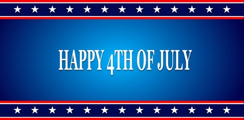 happy 4th of july usa independence day header or banner background.