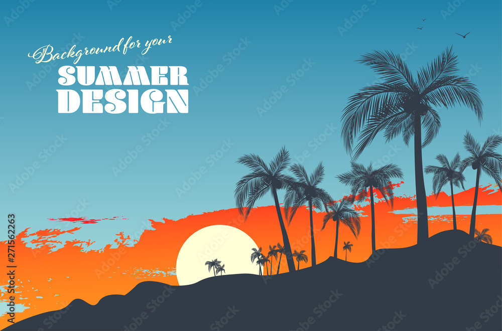 Background for your summer design Stock Vector | Adobe Stock