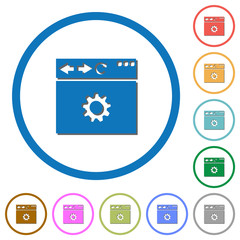 Poster - Browser settings icons with shadows and outlines