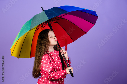 Rainy Weather With Proper Garments Bright Umbrella Be