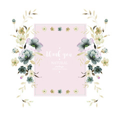 watercolor flowers set,Invitation card for wedding with watercolor flowers