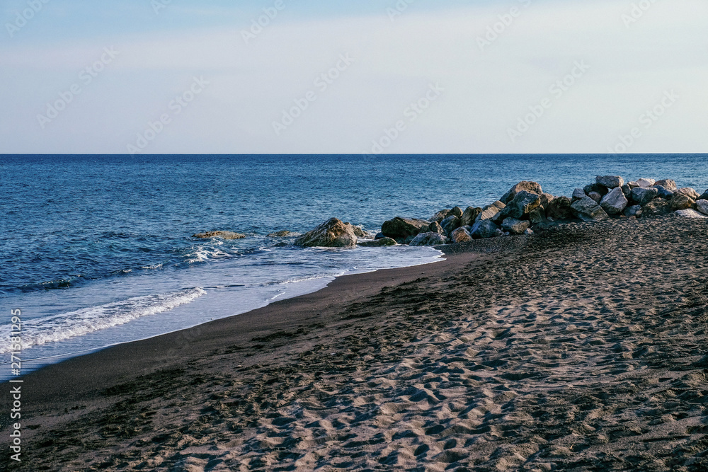 Beautiful view of sea coast at resort