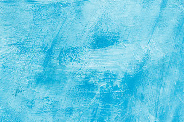 Wall Mural - Abstract blue paint on a surface, texture art background