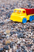 Toy Plastic Car Stone Background Nobody 