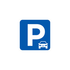 Leinwandbilder - parking sign icon vector isolated illustration. flat icon parking symbol logo design inspiration