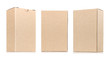 © F16-ISO100 - kraft paper box isolated on white background