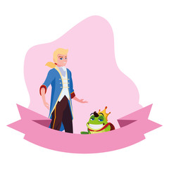 Sticker - prince charming and toad of tales characters