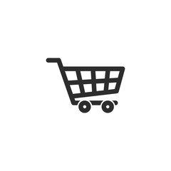 Poster - Shopping Cart icon vector logo design template. Flat icon shopping cart symbol illustration