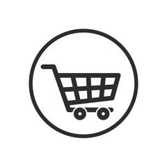 Poster - Shopping Cart icon vector logo design template. Flat icon shopping cart symbol illustration