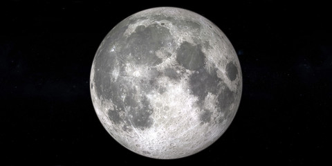 Wall Mural - moon full black background