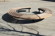 Wooden Modern Design Round Circular Park Bench
