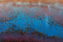 Detail Of Peeling Blue Paint And Rust,Detail Of Peeling Blue Paint And Rust