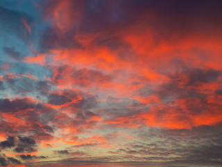 Poster - sunset sky clouds.