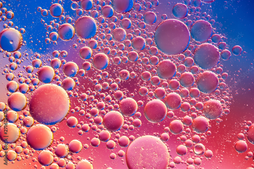 Bubbling Ink Texture Colourful oil ink bubbles and drops. Abstract template mixed texture ...