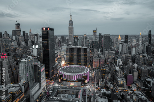 Fotomural view from top on Madison Square Garden and Empire State Building