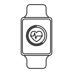 Wall Mural - smartwatch with cardiology application service