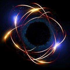 Wall Mural - atomic particle 3d illustration