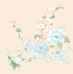  Beautiful watercolor flowers for your design and greeting cards for the holiday