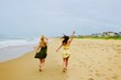 © Sarah - girl jumping on the beach