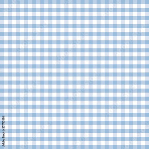 Gingham Check Seamless Pattern In Pastel Blue And White Eps8 File
