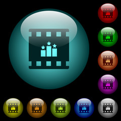 Poster - rank movie icons in color illuminated glass buttons