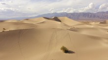 Aerial Drone Footage Of The Sand Dunes In Death Valley, California, USA.