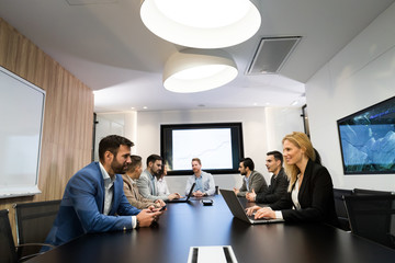 Picture of business meeting in conference room