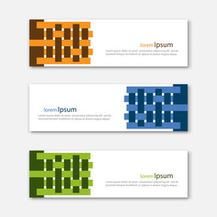 Wall Mural - set of abstract design banner template.