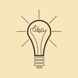 Bulb icon, idea icon, lighting design vector