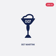 © zaurrahimov - two color 007 martini vector icon from drinks concept. isolated blue 007 martini vector sign symbol can be use for web, mobile and logo. eps 10