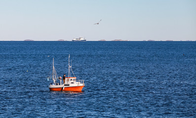 Fishing boat. Norwegian sea