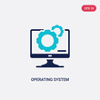 two color operating system vector icon from electronic devices concept. isolated blue operating system vector sign symbol can be use for web, mobile and logo. eps 10
