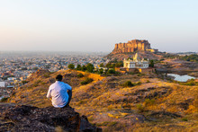Jaswant Thada And Meherangarh Fort In Jodhpur, Rajasthan