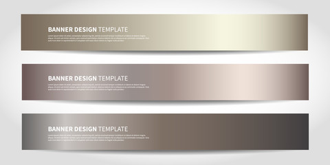 vector banners with abstract background. bronze website headers