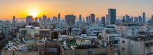 View Of Tel Aviv Skyline At Sunrise, Tel Aviv, Israel