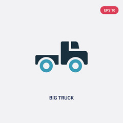 Wall Mural - two color big truck vector icon from mechanicons concept. isolated blue big truck vector sign symbol can be use for web, mobile and logo. eps 10